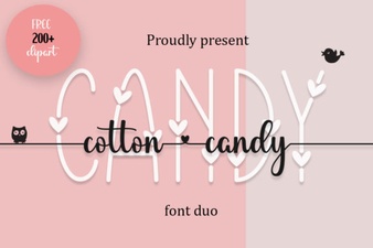 Sweet Cotton Candy Fonts for Fun Digital Designs
