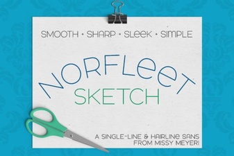 Norfleet Sketch Font for Clean Single-Line Design