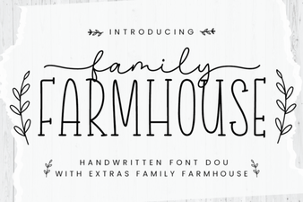 A Rustic Family Farmhouse Font for Modern Projects