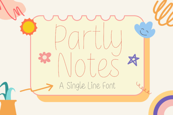 Partly Notes Font: Perfect for Sketchbooks and Notes